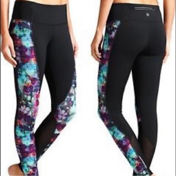 Athleta Floral And Mesh Leggings - Picture 5 of 10